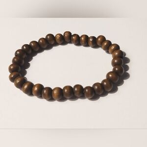 Men's bracelet beaded beads brown new d78‎
